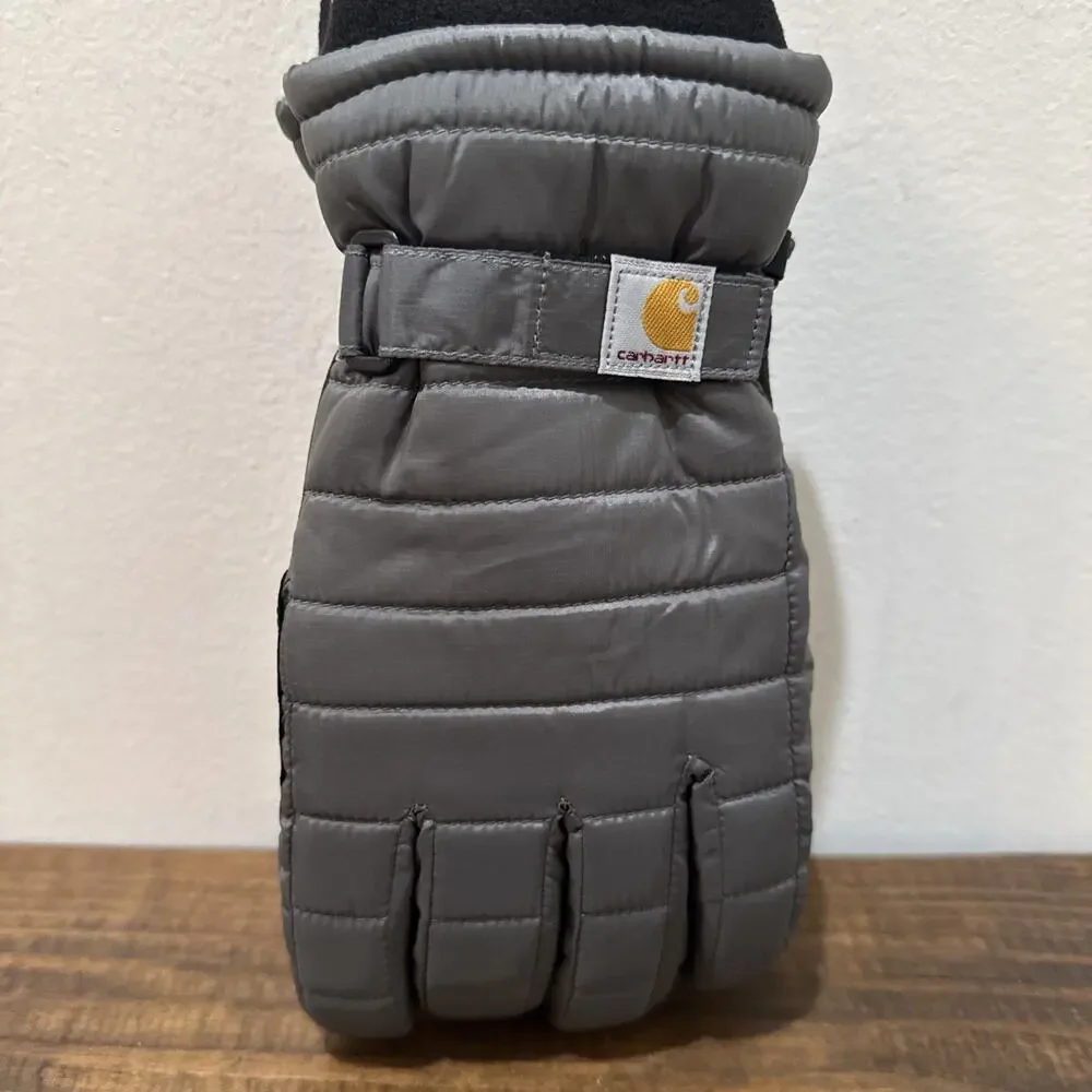 Carhartt Women's GL0575-W Quilted Gloves Gray Medium Insulated + Waterproof